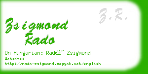 zsigmond rado business card